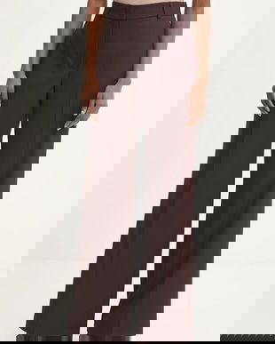 Answear.LAB pantaloni culoarea bordo, lat, high waist