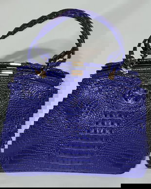 Geanta din piele print croco