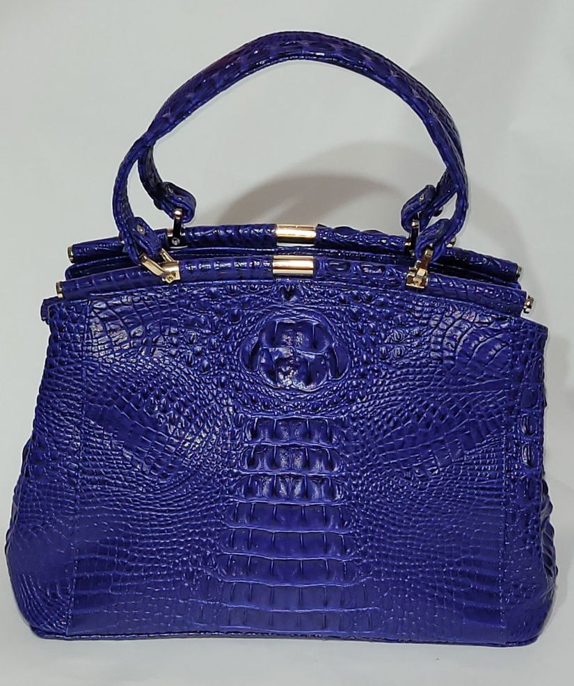 Geanta din piele print croco