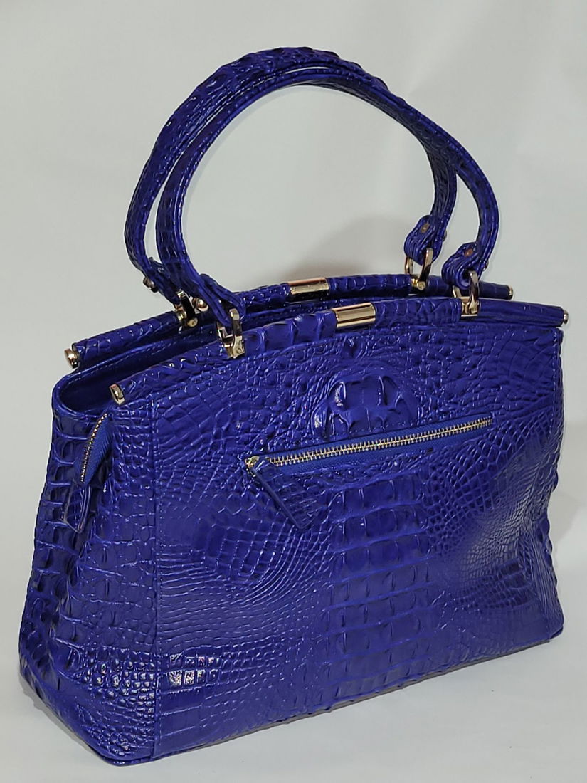 Geanta din piele print croco