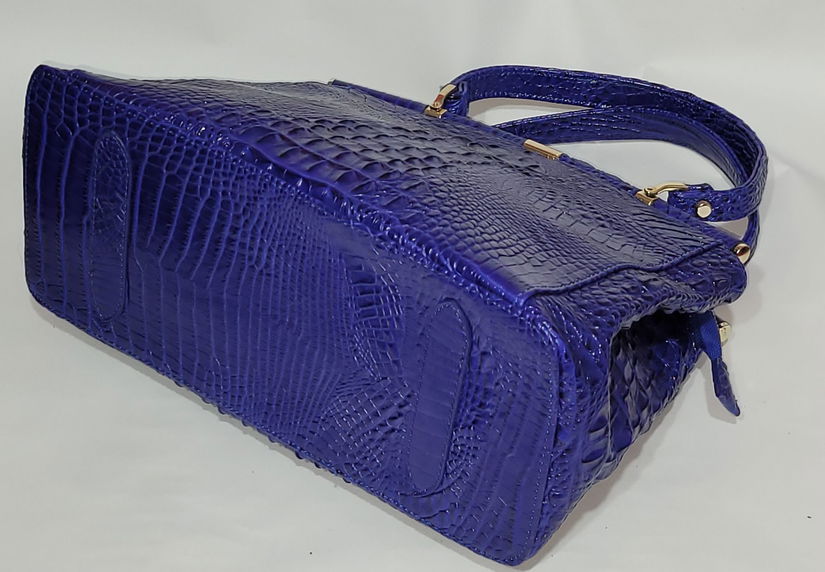 Geanta din piele print croco