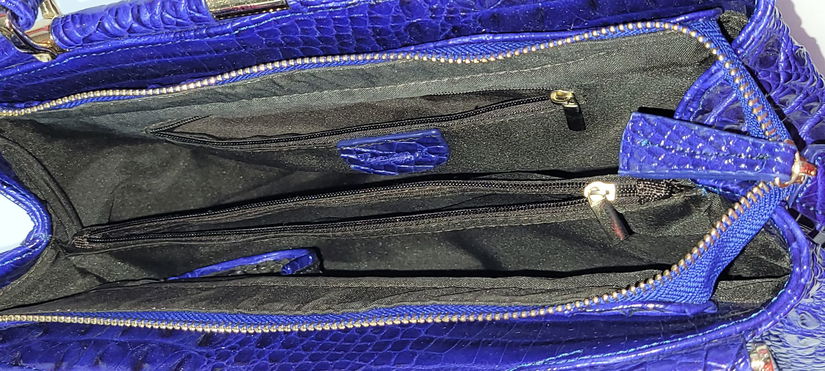 Geanta din piele print croco