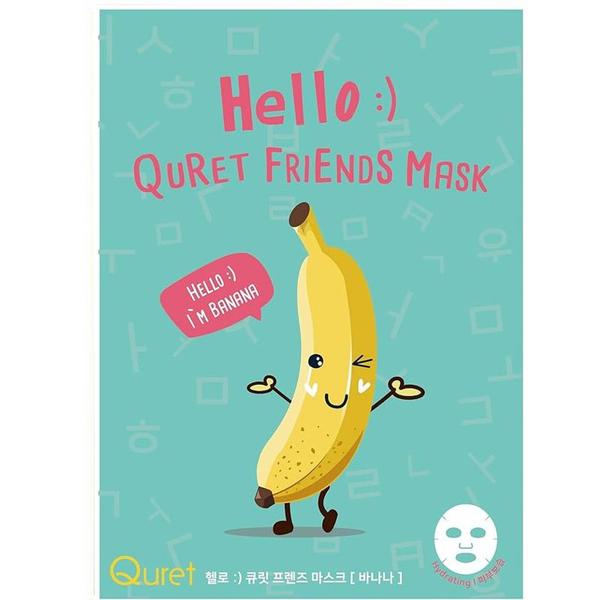 Masca de Fata Hidratanta cu Extract de Banana - Quret Hello :) Friends Mask - Banana, 25 g