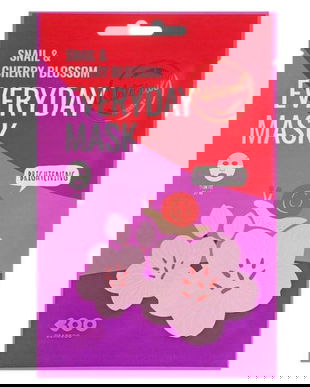 Masca de Fata Iluminanta cu Extract de Melc si Flori de Cires - Dearboo Everyday Mask, 27 g