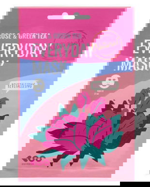 Masca de Fata Revitalizanta cu Flori de Trandafir si Ceai Verde - Dearboo Everyday Mask, 27 g