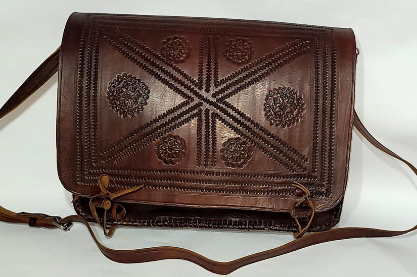 Geanta retro piele naturala