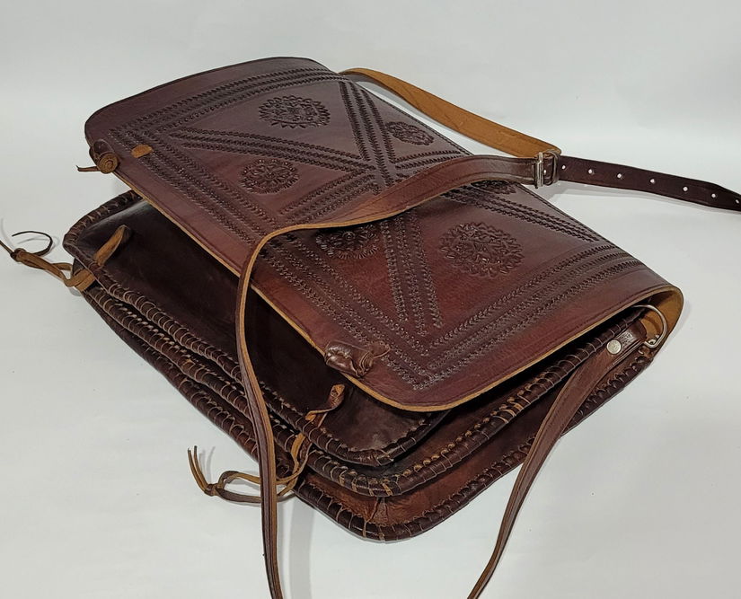 Geanta retro piele naturala