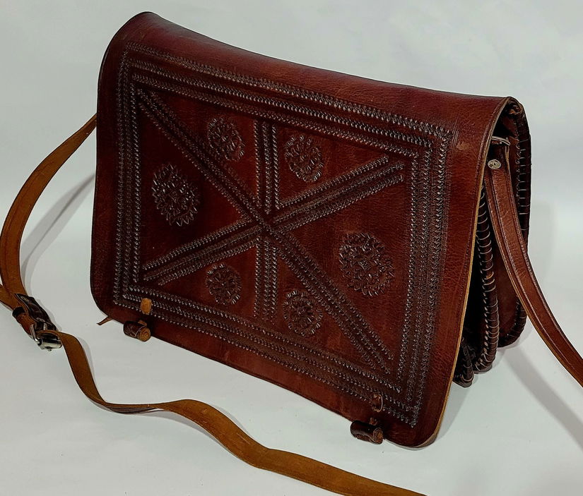 Geanta retro piele naturala