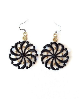 Cercei  Model Floral Spirala