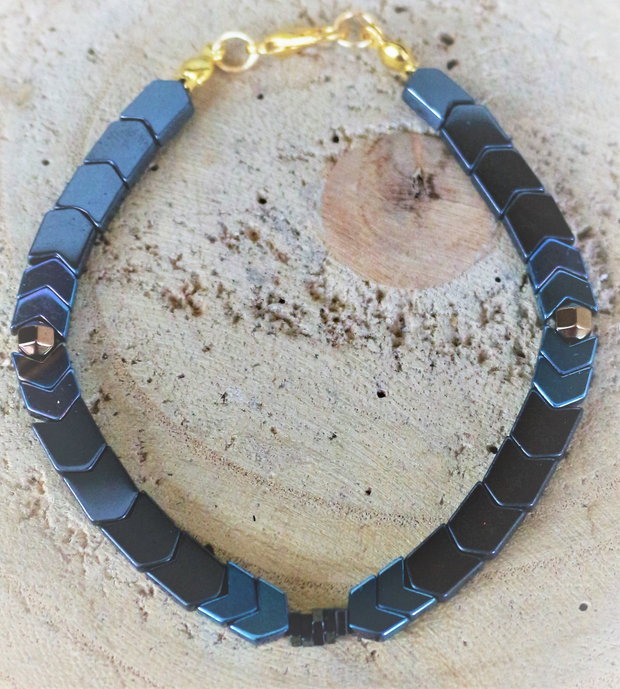 Bratara barbateasca/bratara unisex/bratara hematit/talisman de sanatate