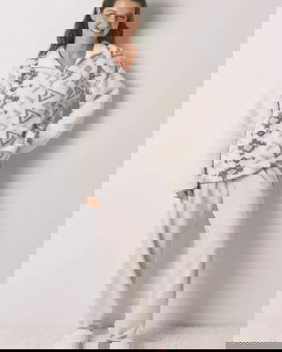 women'secret pijama culoarea gri, 3132174