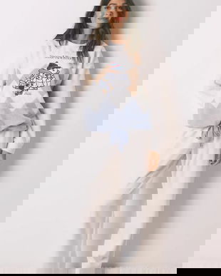 women'secret pijama SNOOPY culoarea bej, 3132229