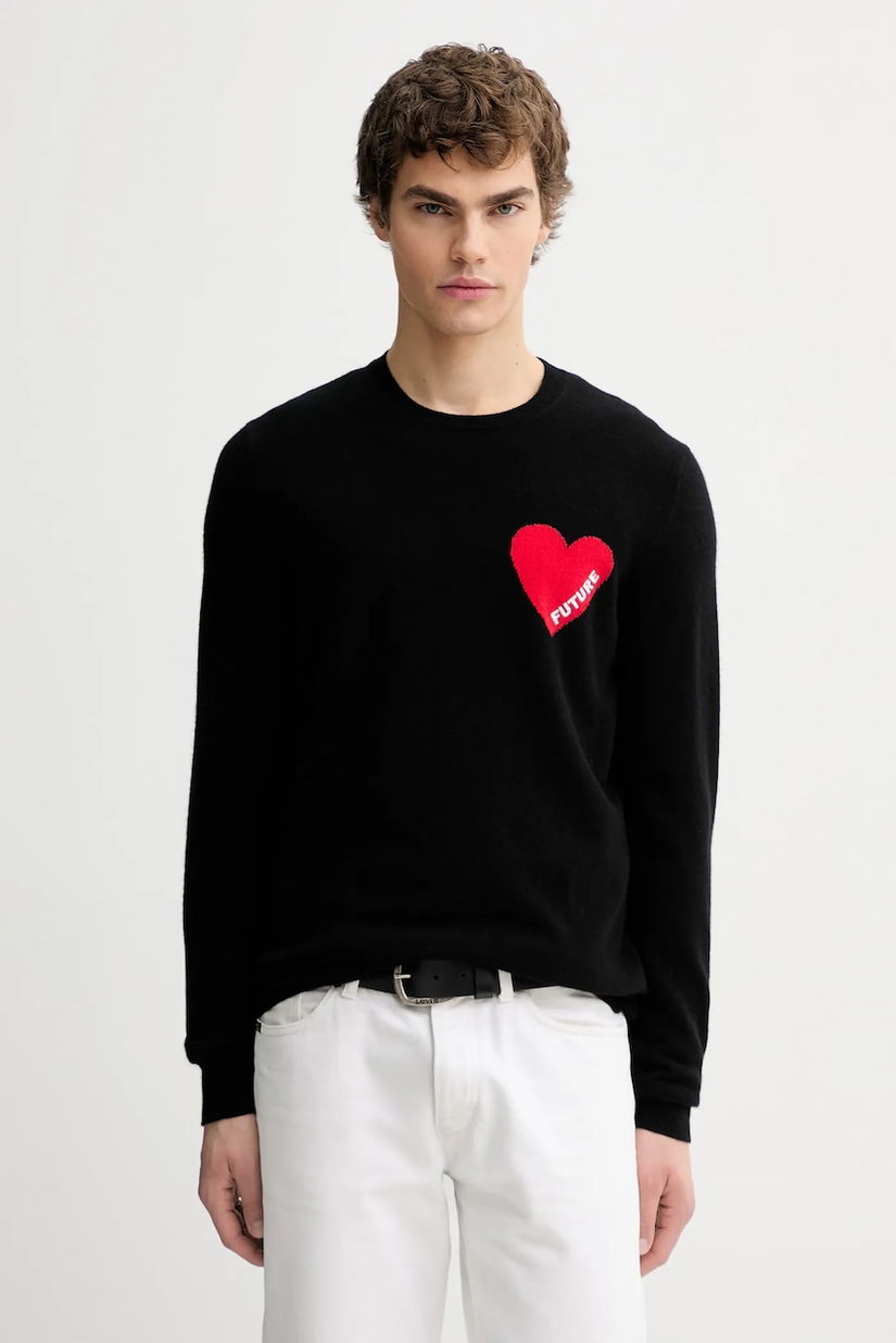 FROM FUTURE pulover de cașmir culoarea negru, MPR01083