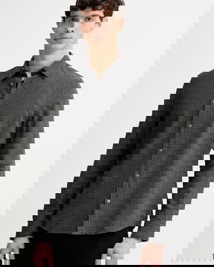 Marc O'Polo cămașă din bumbac culoarea gri, cu guler clasic, regular, M30732642358