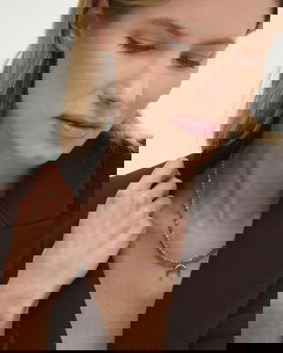 Answear Lab colier cu rodonit, realizat manual Lunula