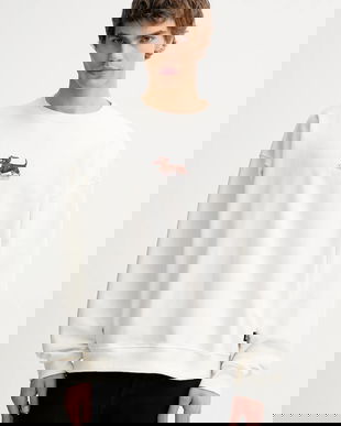 Kaotiko hanorac de bumbac culoarea alb, cu imprimeu, AR051-02-G002