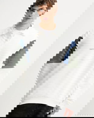 Kaotiko bluză culoarea alb, cu imprimeu, AR096-01-G002