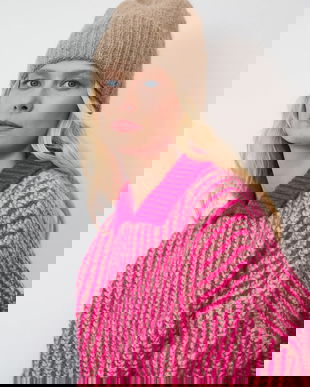 Medicine caciula din amestec de lana culoarea bej