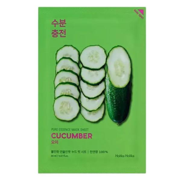 Masca Faciala cu Extract de Castravete - Holika Holika Pure Essence Mask Sheet – Cucumber, 20 ml