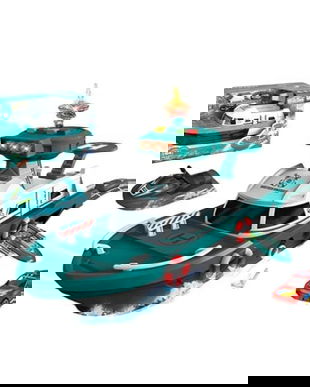 Barca pentru copii cu sunete si lumini culoare verde