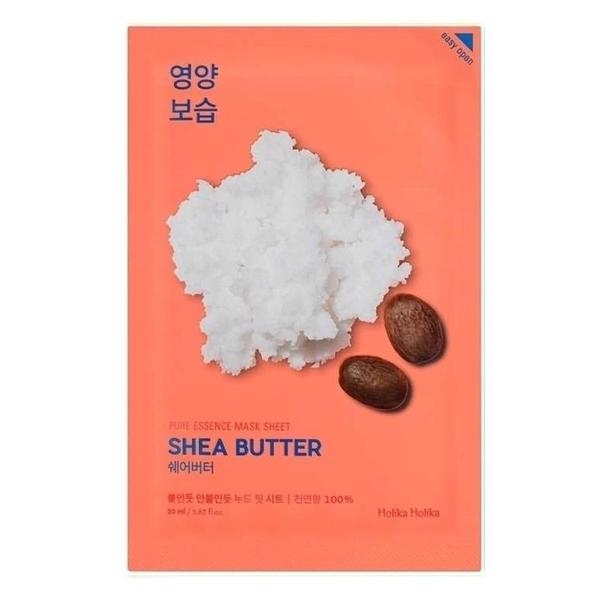 Masca Faciala cu Unt de Shea - Holika Holika Pure Essence Mask Sheet – Shea Butter, 20 ml