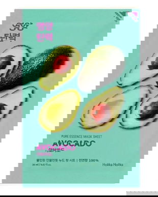 Masca Faciala cu Extract de Avocado - Holika Holika Pure Essence Mask Sheet &ndash; Avocado, 20 ml