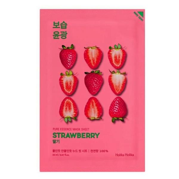 Masca Faciala cu Extract de Capsuni - Holika Holika Pure Essence Mask Sheet – Strawberry, 20 ml
