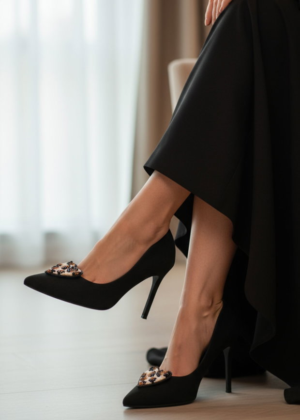 Accesorii pantofi - Inima de Leopard