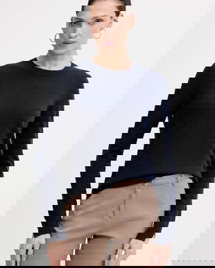 Sisley pulover culoarea bleumarin, light, 102HM100F