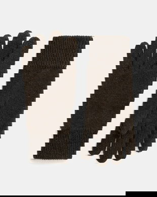 Barbour mănuși de lână Carlton culoarea negru, MGL0065