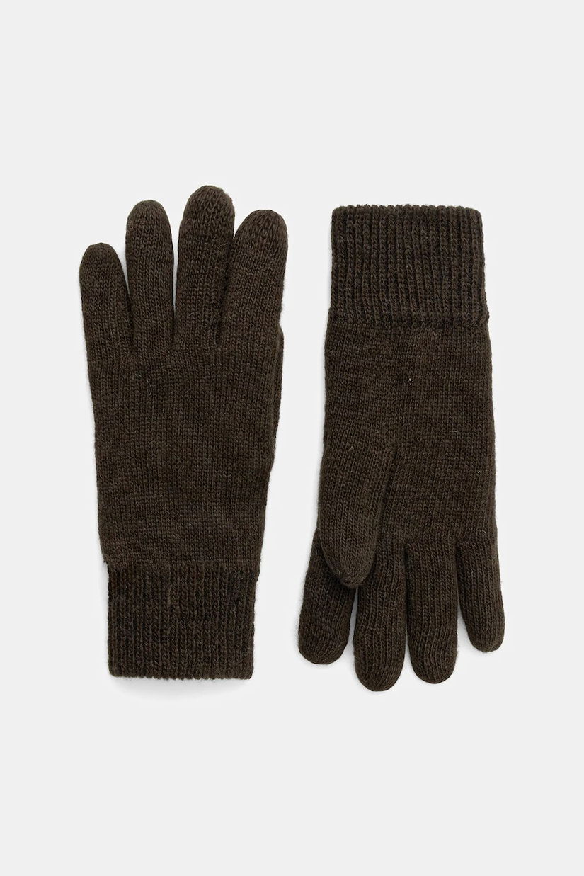 Barbour mănuși de lână Carlton culoarea negru, MGL0065