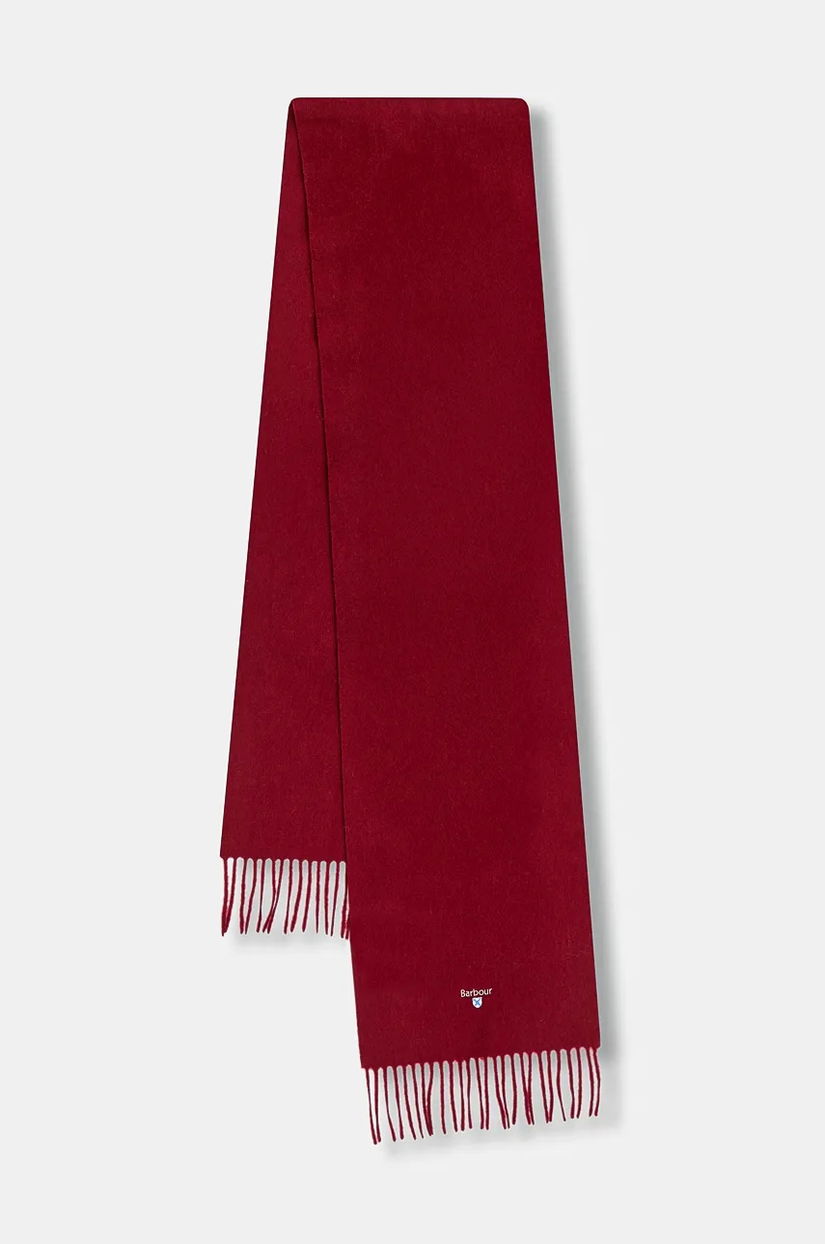 Barbour eșarfă de lână culoarea roșu, uni, USC0008