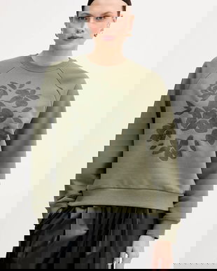 United Colors of Benetton bluză culoarea verde, cu imprimeu, 3MTZD10B6