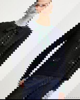 Luisa Spagnoli pulover de lână culoarea bleumarin, light, 100211