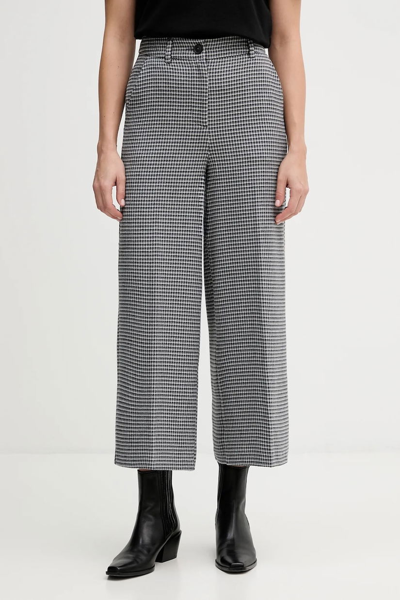 United Colors of Benetton pantaloni culoarea negru, fason culottes, high waist, 44BWDF0AA