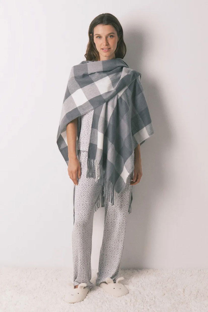 women'secret poncho culoarea gri, light, 5152863