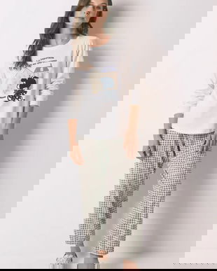 women'secret pijamale de bumbac culoarea alb, bumbac, 3132136