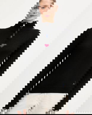 Rossignol pulover de lână JCC culoarea negru, cu turtleneck, RLOWO03