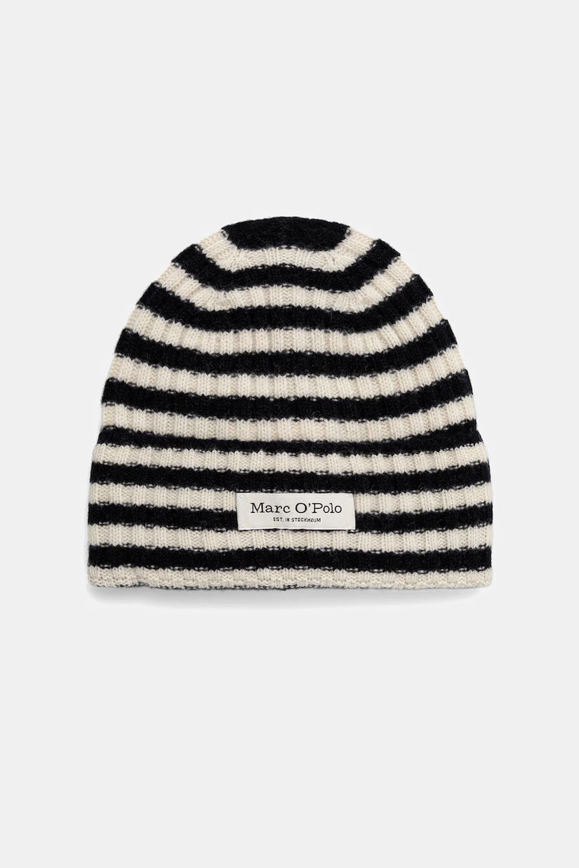 Marc O'Polo căciulă de lână culoarea bej, 600605401005