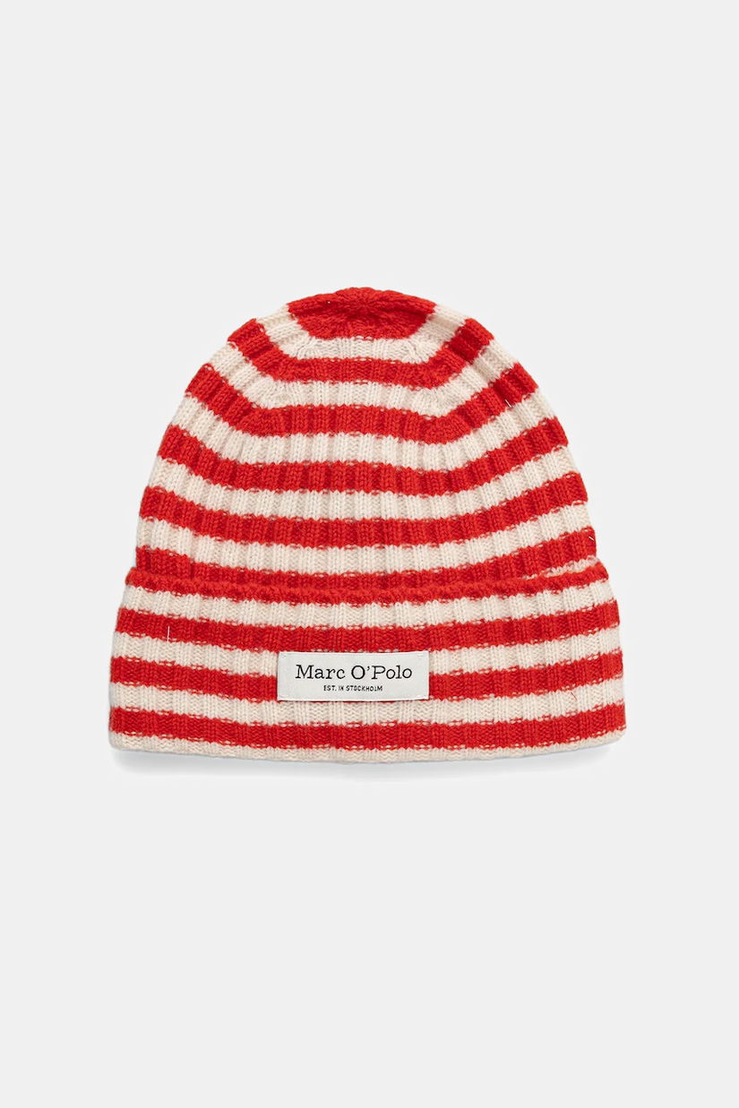 Marc O'Polo căciulă de lână culoarea roșu, 600605401005
