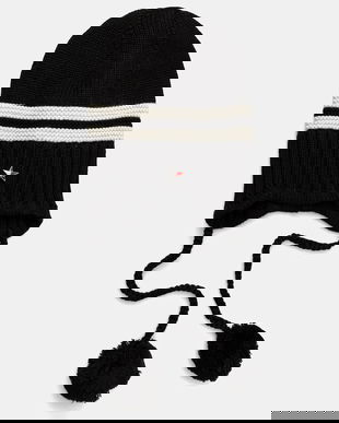 Tommy Jeans pălărie din amestec de lână culoarea negru, AW0AW18311