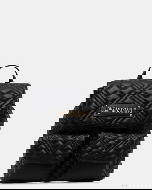 Love Moschino rucsac culoarea negru, mic, uni, JC4119PP0NLA0000