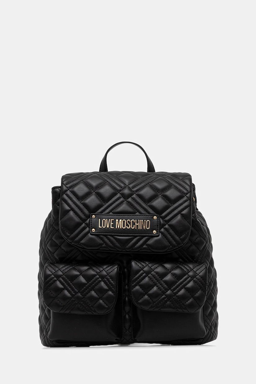 Love Moschino rucsac culoarea negru, mic, uni, JC4119PP0NLA0000