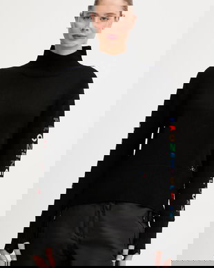 Rossignol pulover de lână JCC culoarea negru, cu turtleneck, RLOWO02