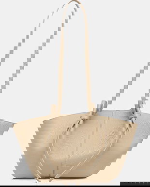 Yuzefi poșetă de piele MOCHI culoarea bej, YUZRS26-HB-MO-L066