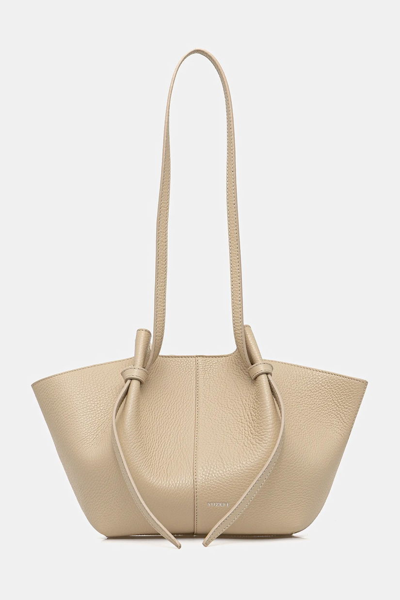 Yuzefi poșetă de piele MOCHI culoarea bej, YUZRS26-HB-MO-L066