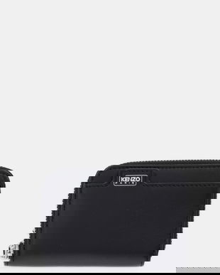 Kenzo husa de chei din piele culoarea negru, FF68PM816L40