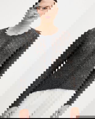 Hoss Intropia cardigan din amestec de lână culoarea gri, light, 6312167