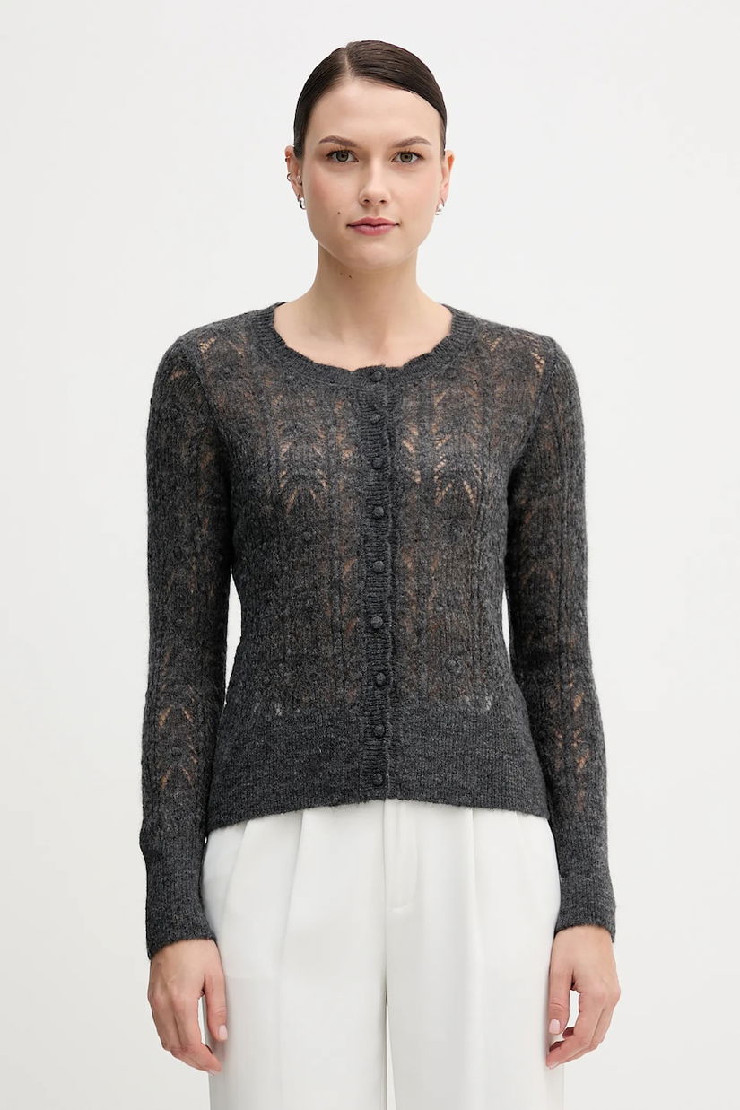 Hoss Intropia cardigan din amestec de lână culoarea gri, light, 6312167