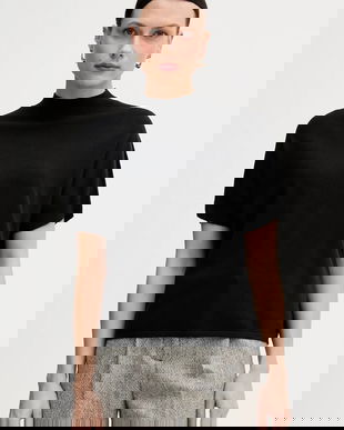 Marc Aurel pulover culoarea negru, light, cu turtleneck, 8067-8000-82107